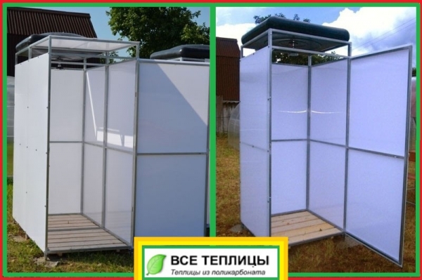 Дачный душ Агро и Престиж, Это садовый душ с тамбуром и без тамбура.